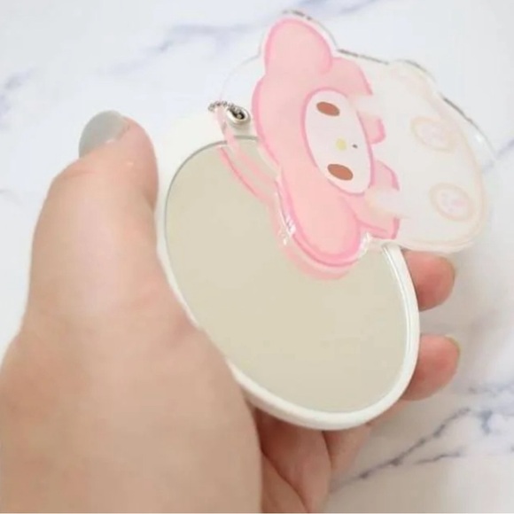 BNIB Sanrio Character My Melody Chain Slide Mirror - Japan Edition - Picture 3 of 6